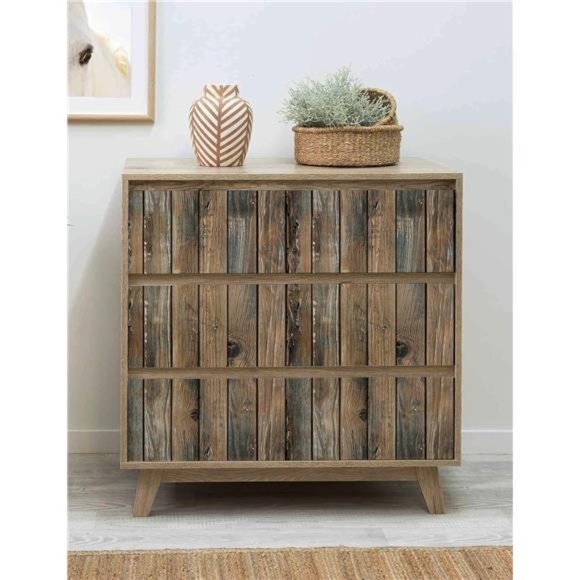 Brown Distressed Wood Wallpaper Peel and Stick 17.71In X 118In Waterproof - Picture 5 of 7